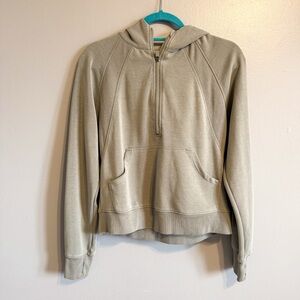 Recreation Half Zip Hoodie Sage Green Athleisure Pullover Size Small